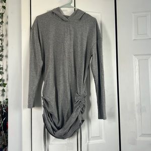 grey hooded dress